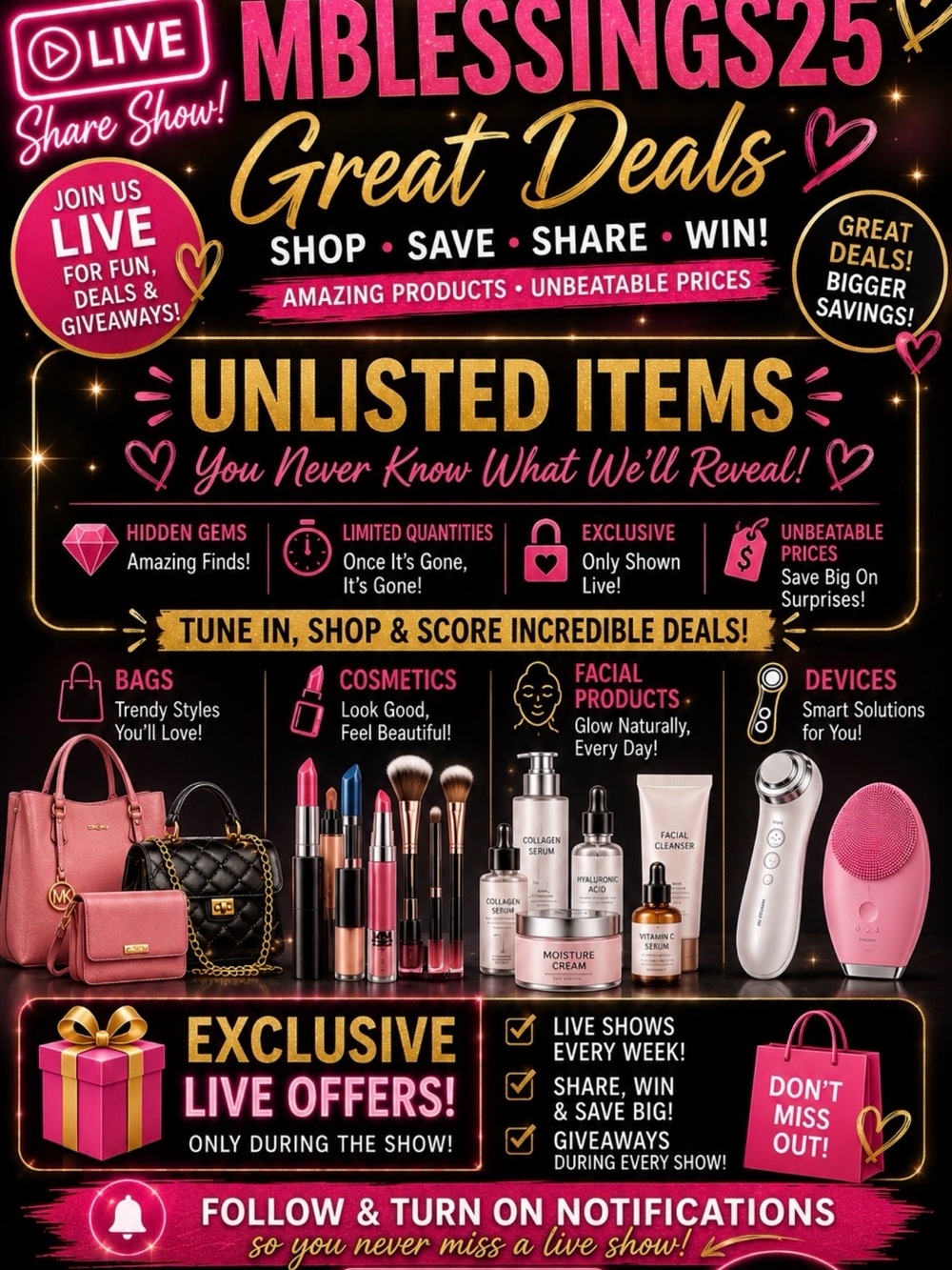 Mblessings25 UNLISTED ITEMS